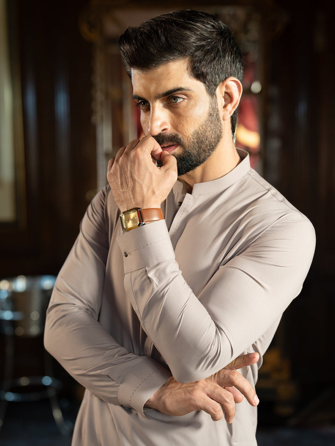 Blended Stripes Satellite Kurta Trouser - J. Junaid Jamshed