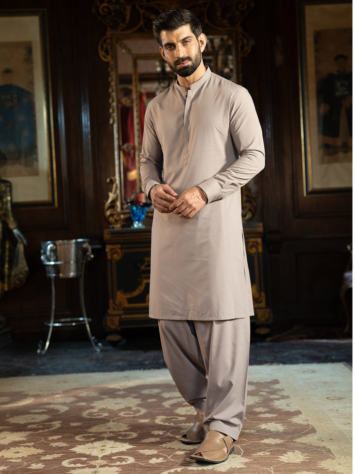 Blended Stripes Satellite Kurta Trouser - J. Junaid Jamshed