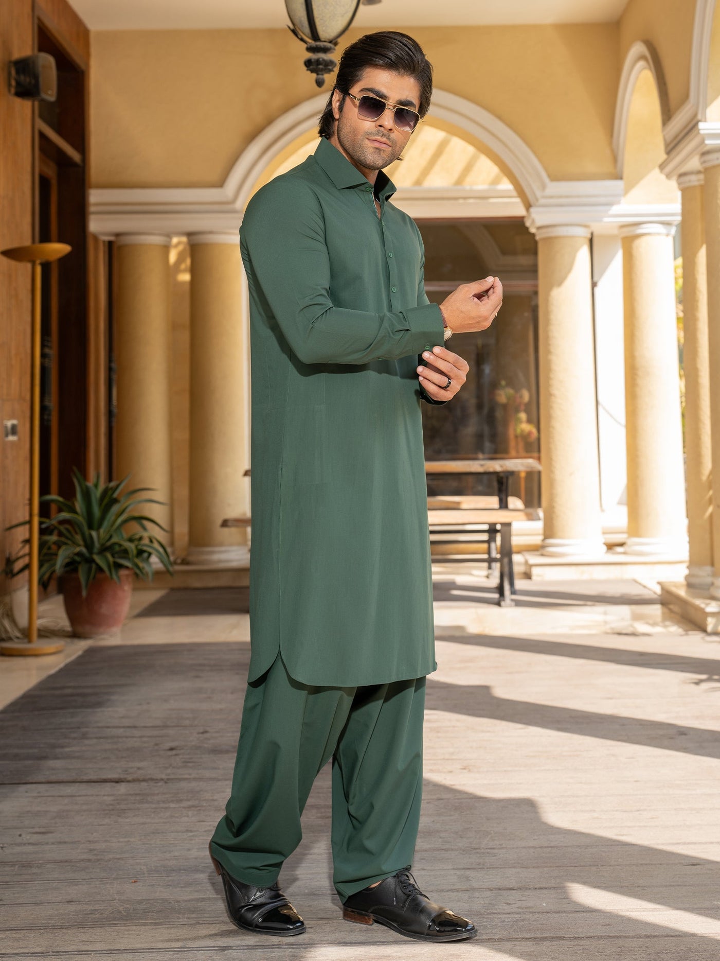 Blended Stripes Pine Needle Shalwar Kameez - J. Junaid Jamshed