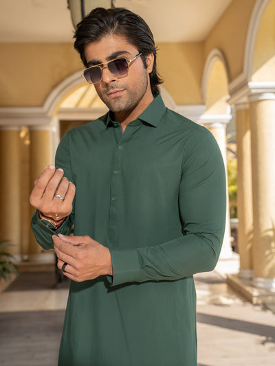 Blended Stripes Pine Needle Shalwar Kameez - J. Junaid Jamshed