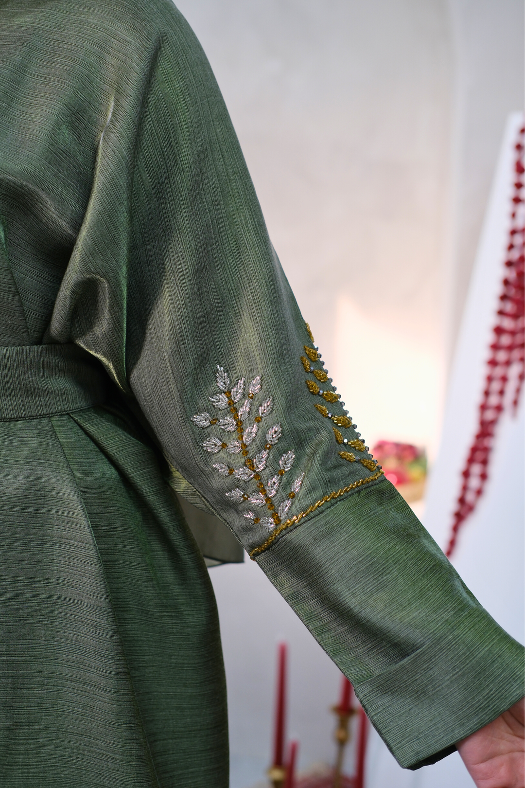 Olive Ember Abaya Set