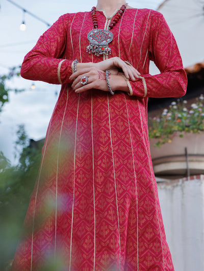 Lawn Fuchsia Kurti - Almirah