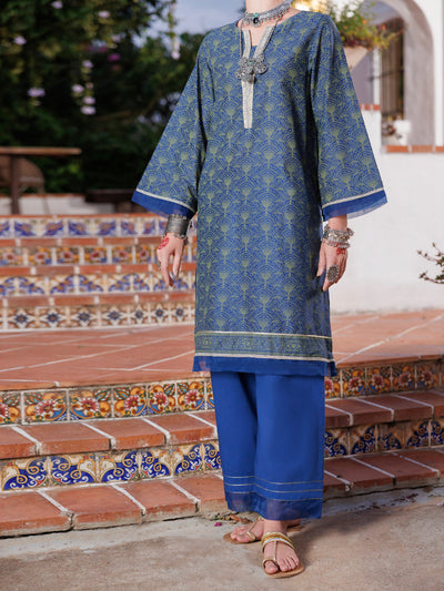 Lawn Blue Kurti - Almirah