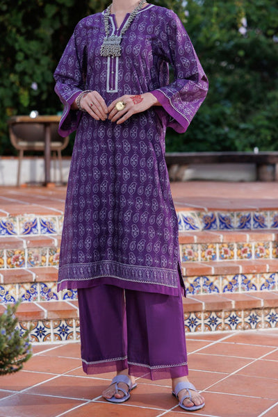 Lawn Purple Kurti- Almirah