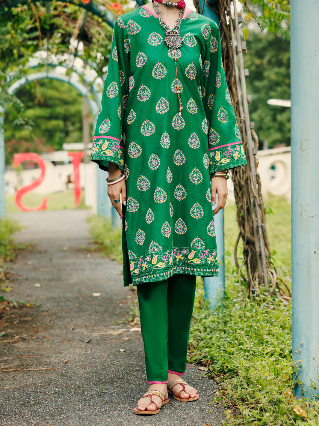 Lawn Green Kurti - Almirah