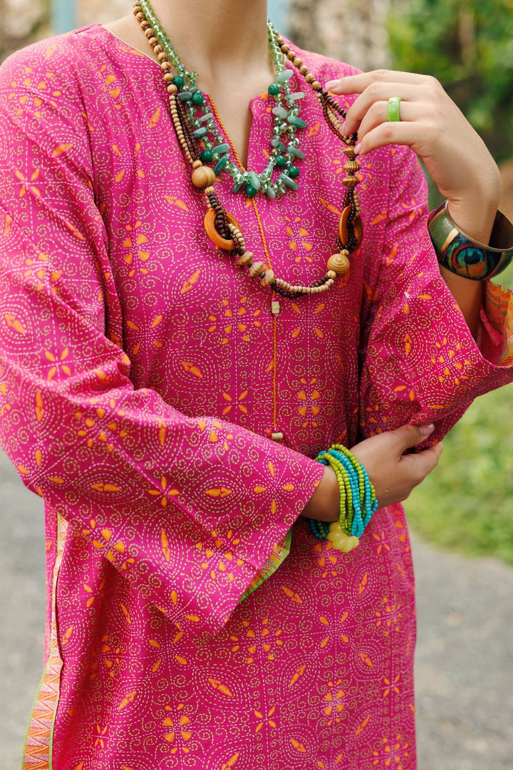 Lawn Pink Kurti - Almirah