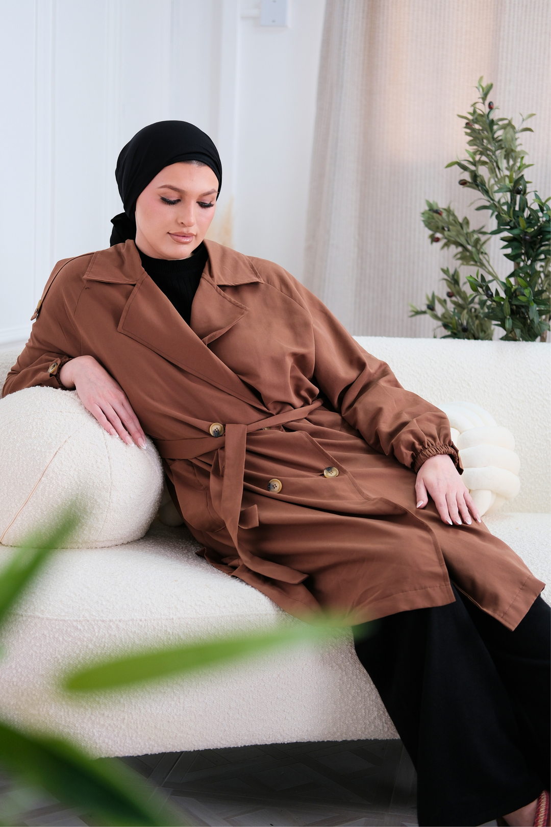 Amora Belted Trench Coat