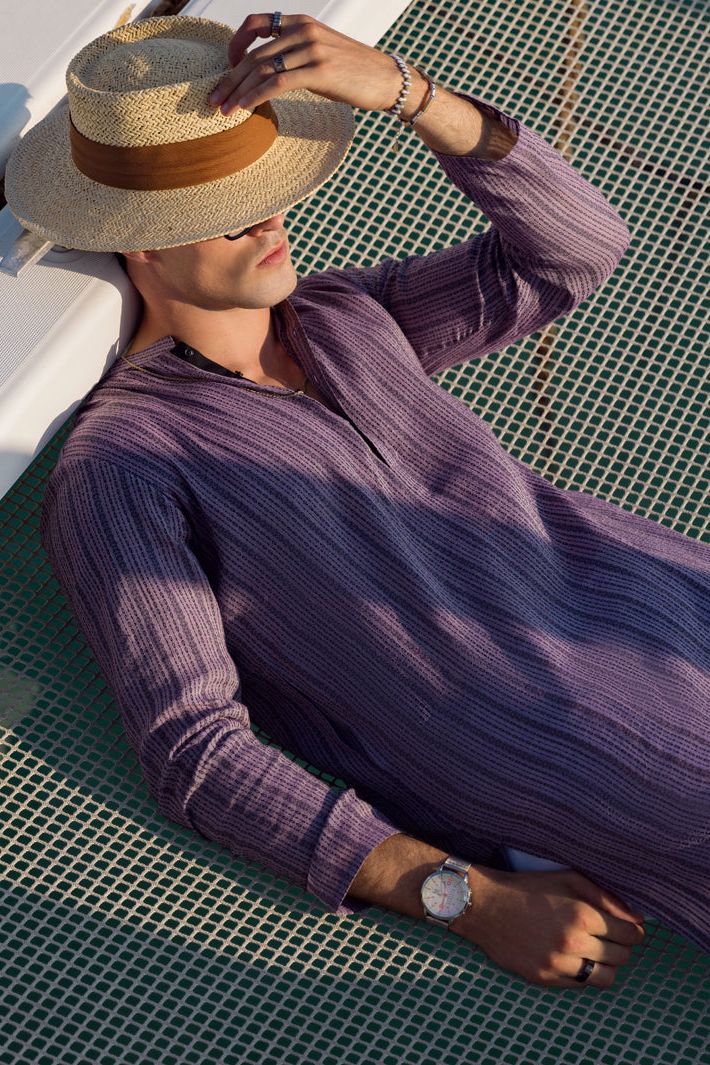 Cotton Purple Kurta - Almirah