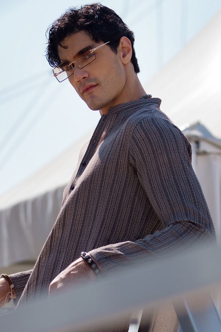 Cotton Grey Kurta - Almirah