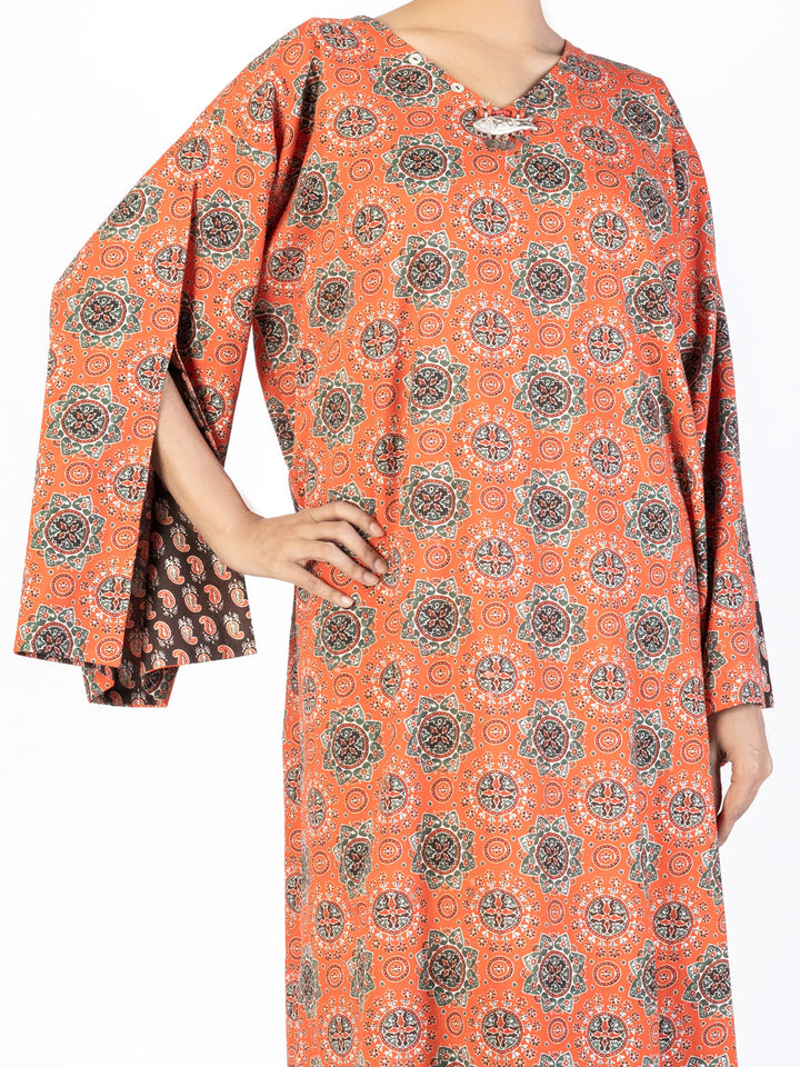 Lawn Orange Kurti - Almirah