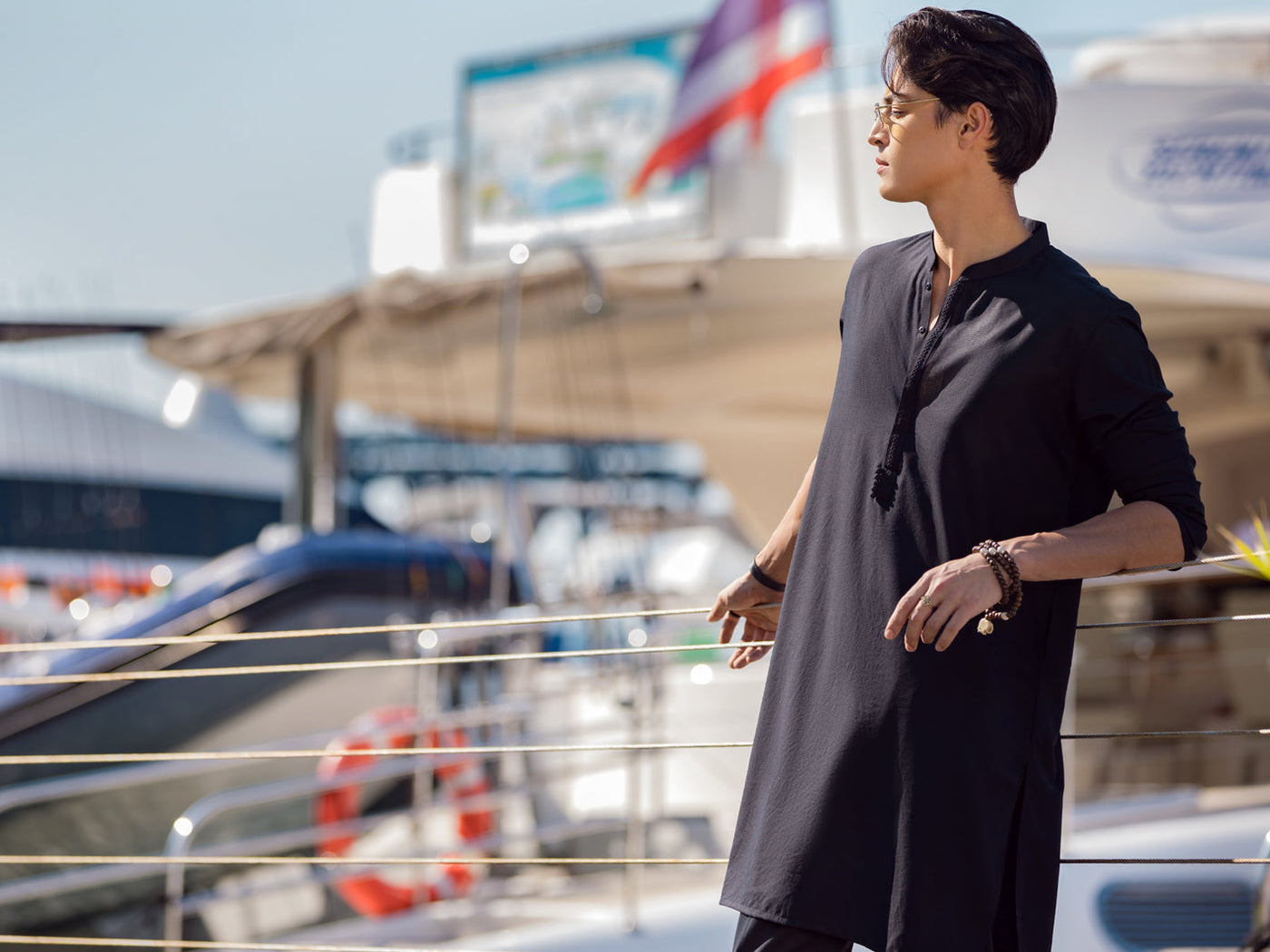 Polyester Viscose Black Kurta - Almirah