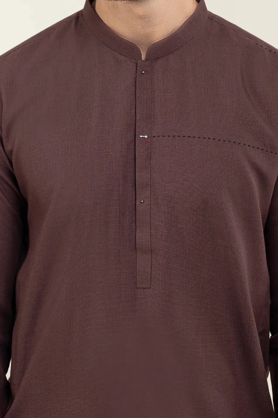 Blended Maroon Kurta - Almirah