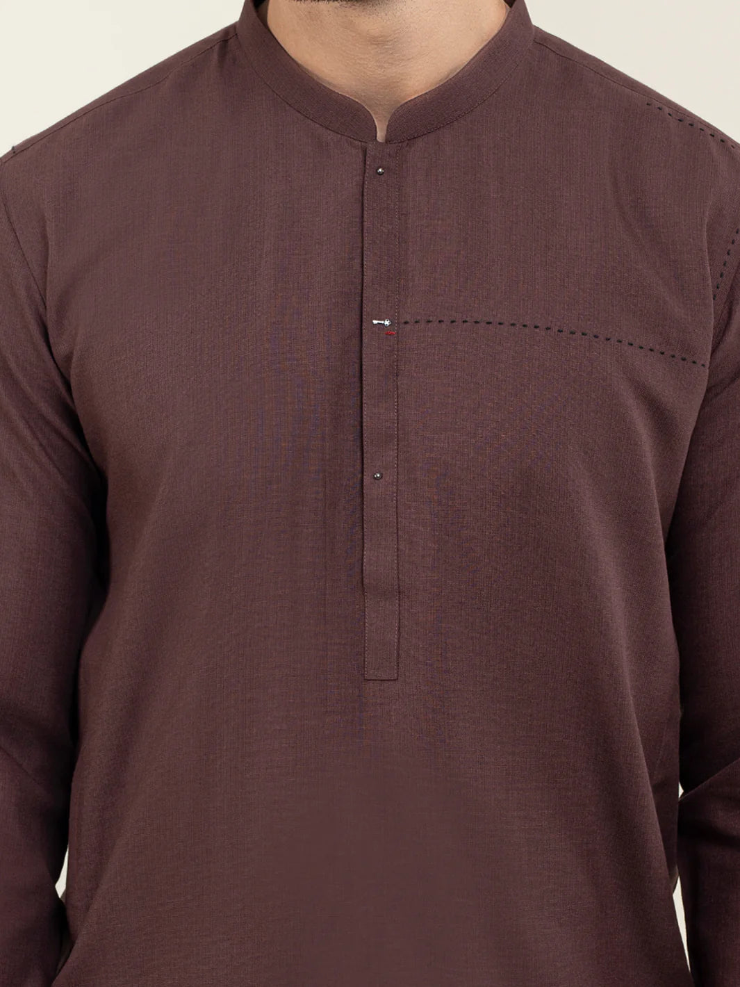 Blended Maroon Kurta - Almirah