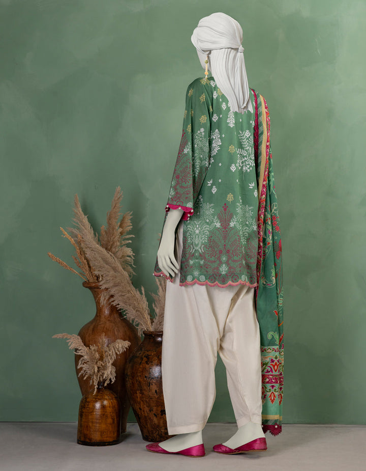 Lawn Multicolor Unstitched Suit - J. Junaid Jamshed