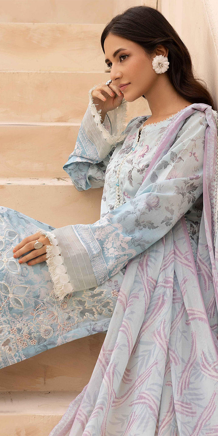 Lawn Mint Stitched Suit - Kesariya Vol III by Nureh