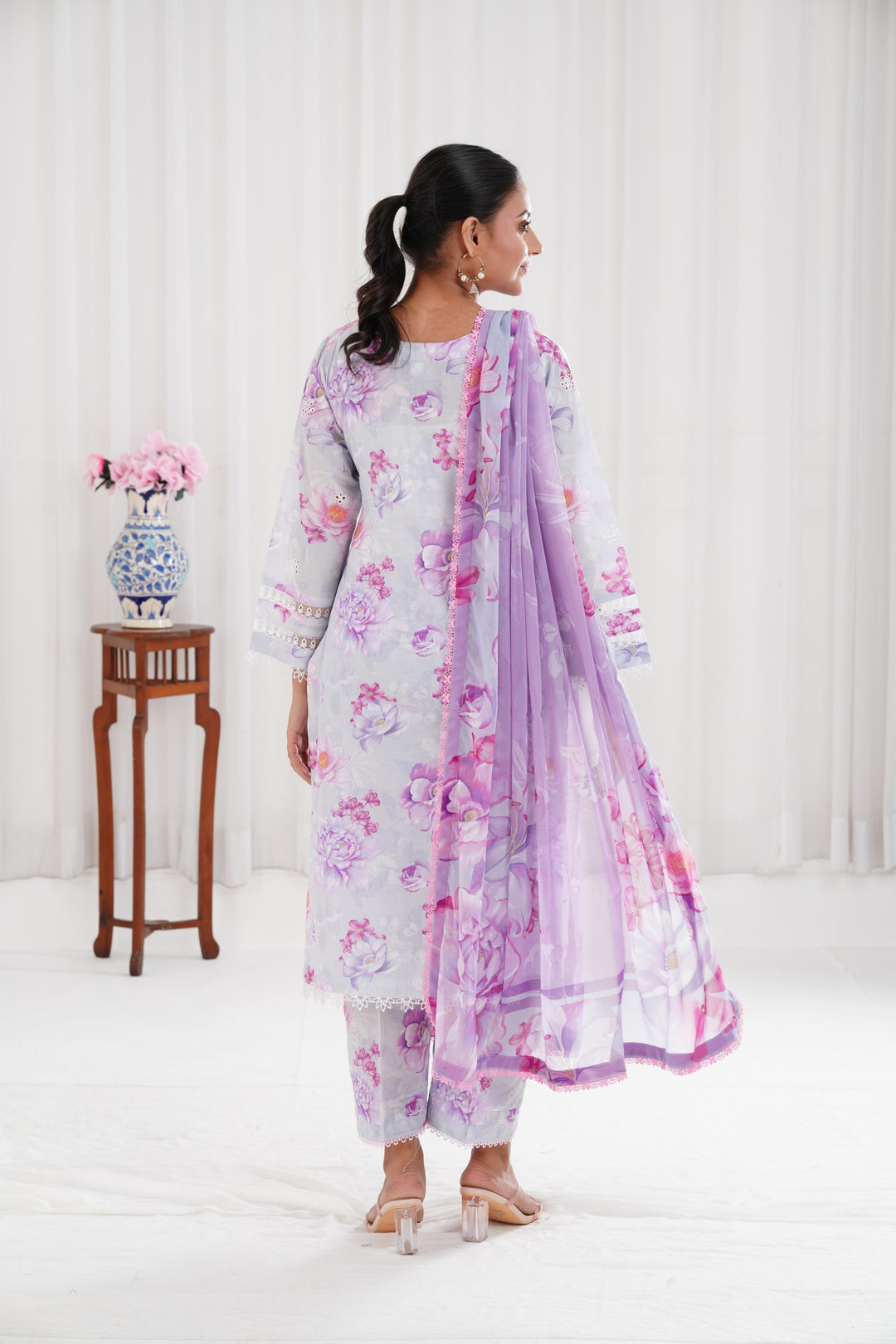 Rosy Mist - Farasha Printed Essentials Stitched