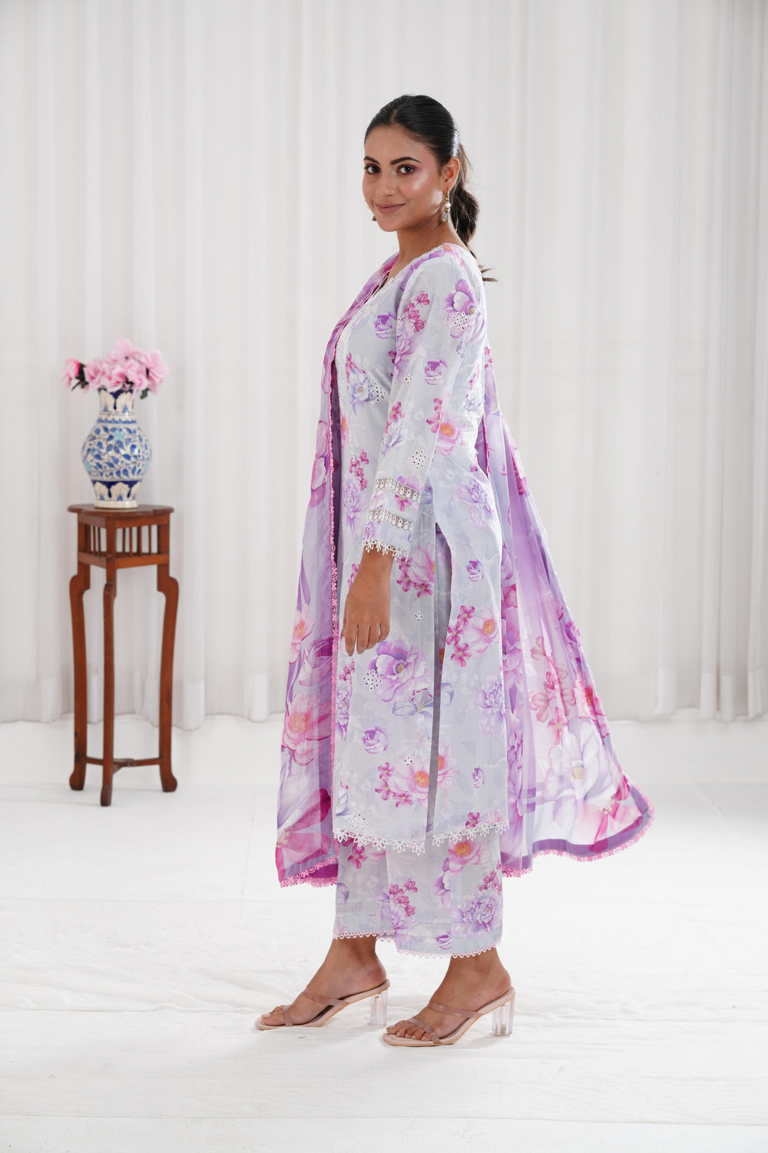Rosy Mist - Farasha Printed Essentials Stitched