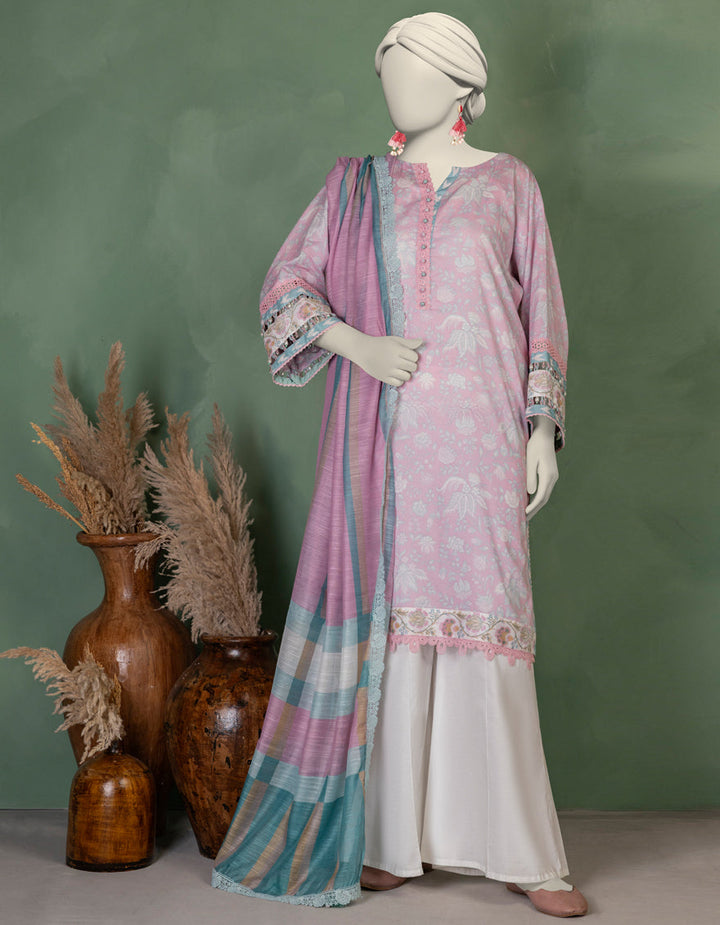 Lawn Multicolor Unstitched Suit - J. Junaid Jamshed