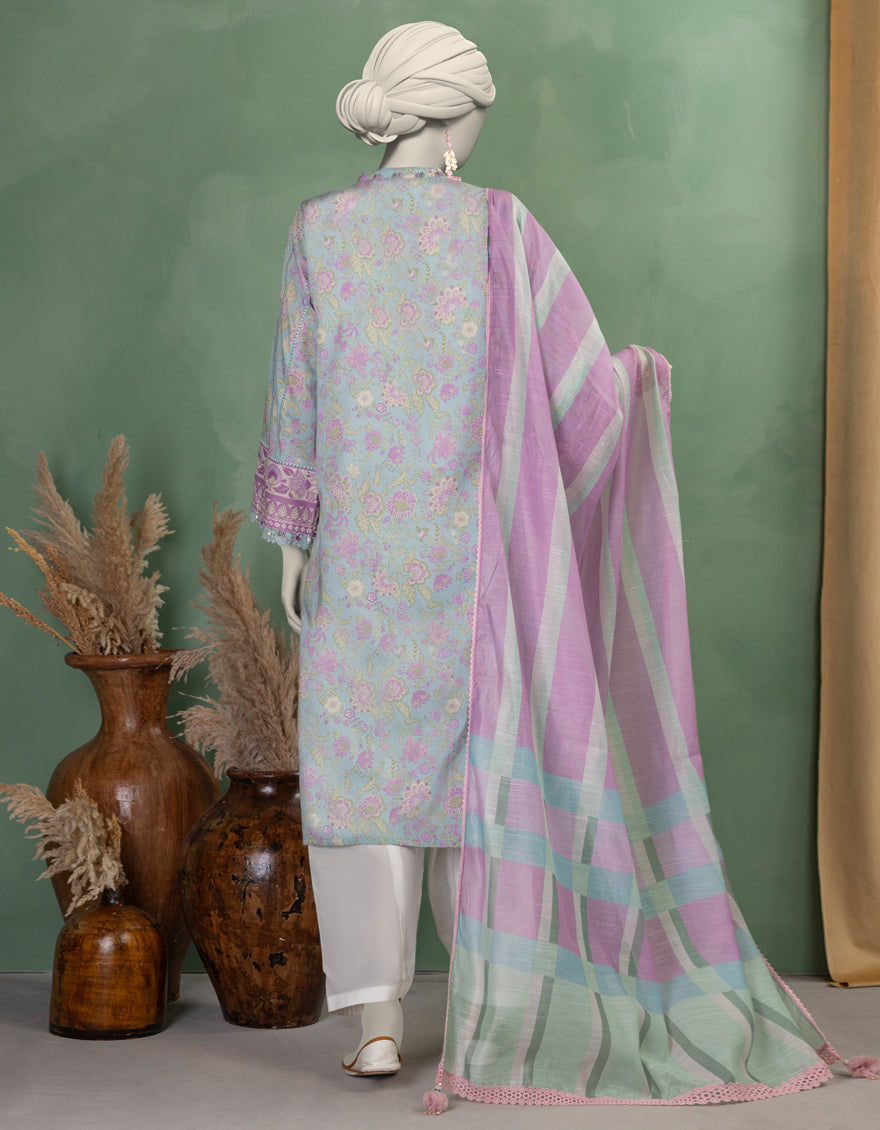 Lawn Multicolor Unstitched Suit - J. Junaid Jamshed