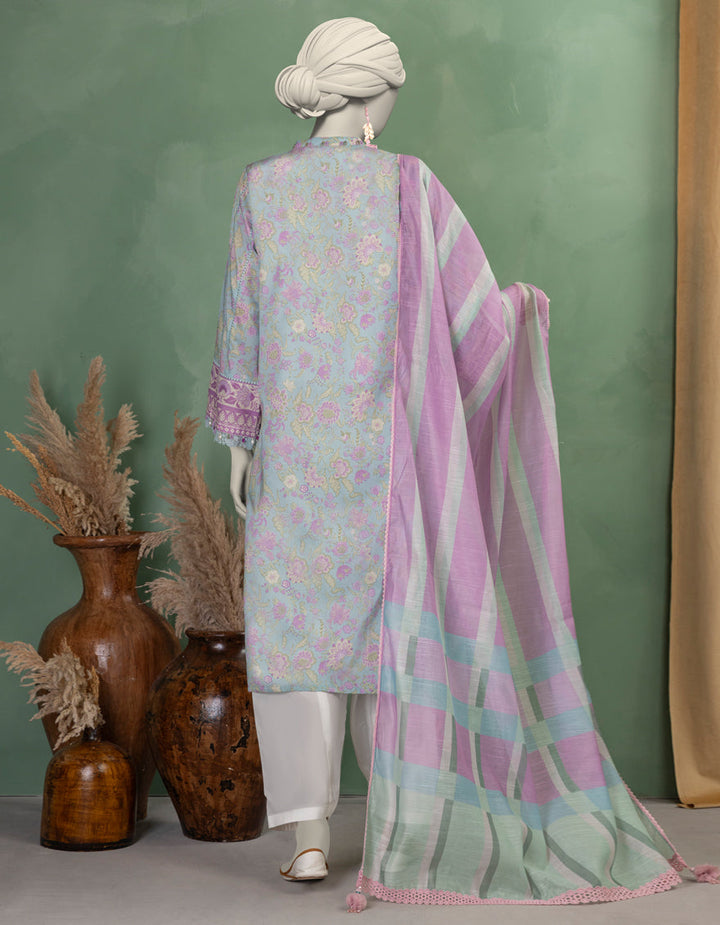 Lawn Multicolor Unstitched Suit - J. Junaid Jamshed
