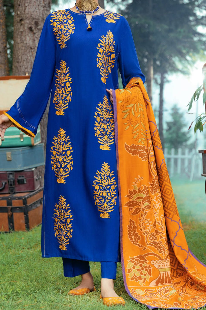 Yarn Dyed Blue Stitched Suit - Almirah