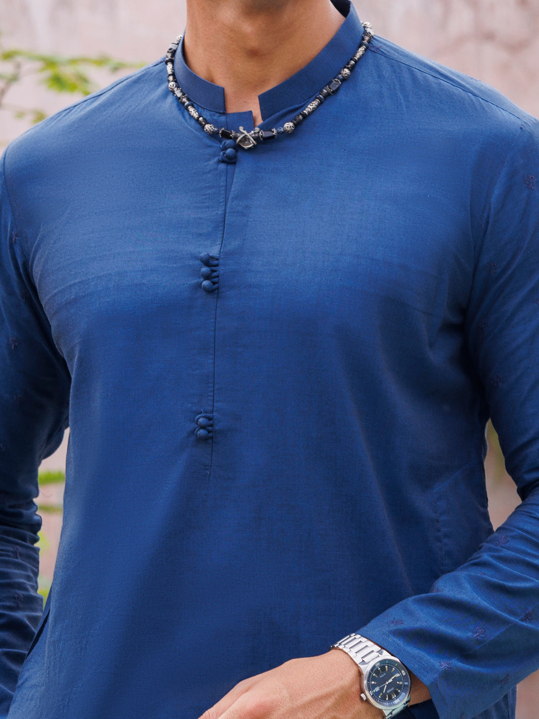 Cotton Dark Blue Kurta - Almirah