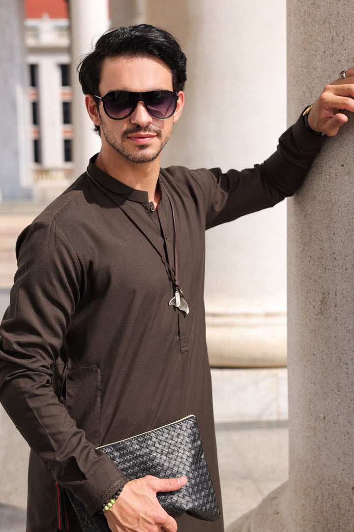 Polyester Dark Green Shalwar Kameez - Almirah
