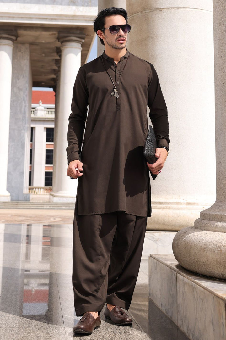 Polyester Dark Green Shalwar Kameez - Almirah