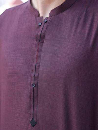 Polyester Maroon Kurta - Almirah