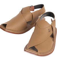 Plain Brown Peshawari Chappal - J. Junaid Jamshed