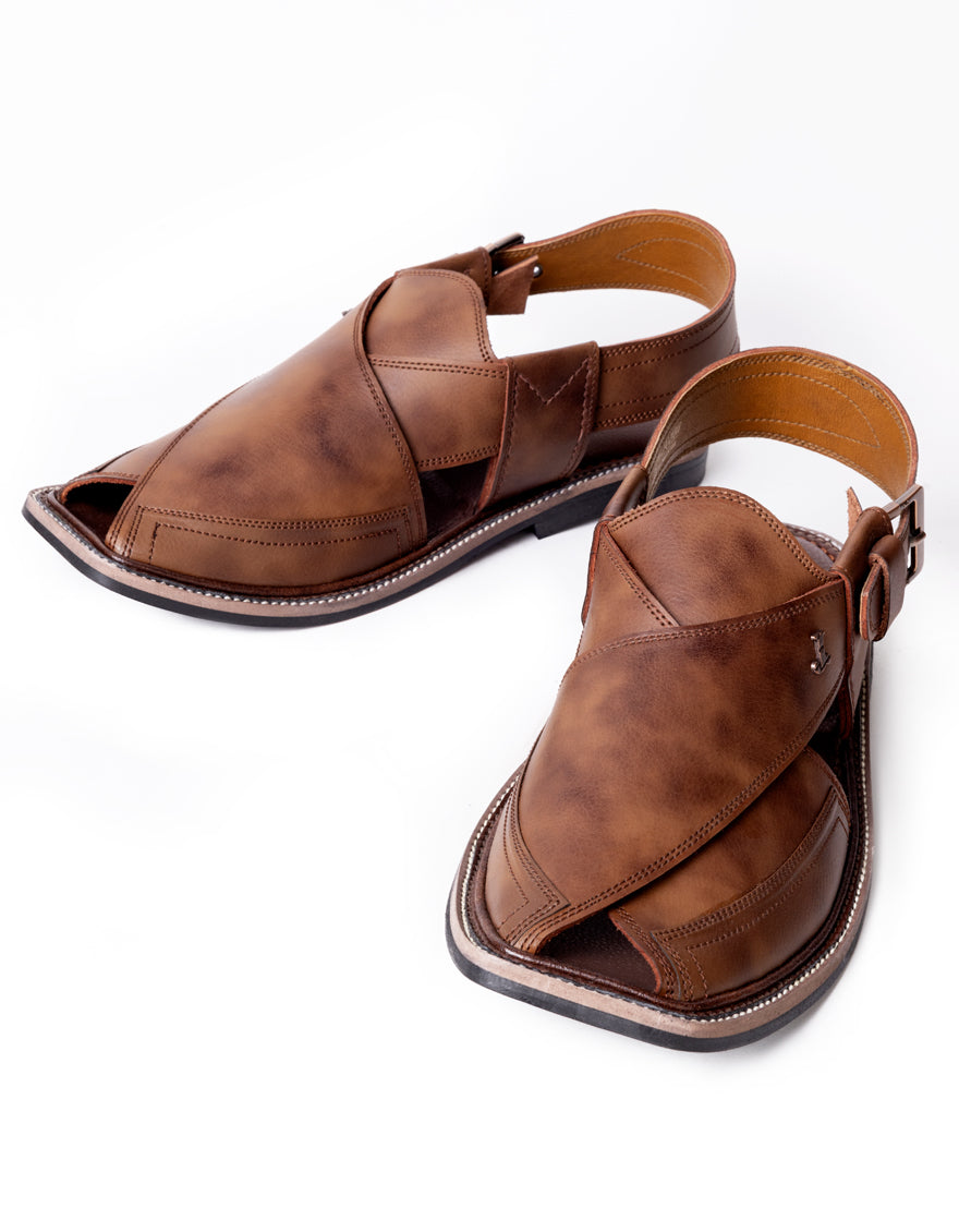 Brown Peshawari Chappal - J. Junaid Jamshed