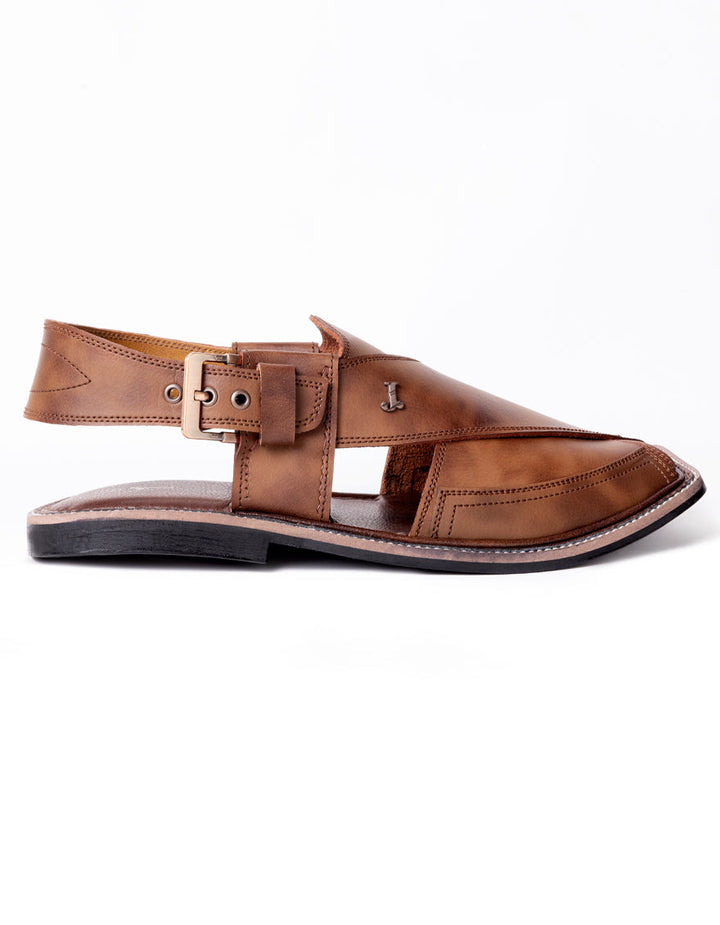 Brown Peshawari Chappal - J. Junaid Jamshed