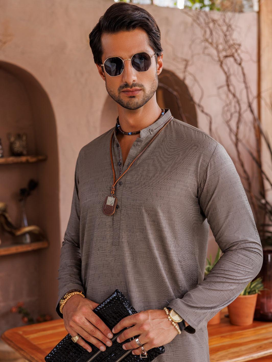 Polyester Brown Kurta - Almirah