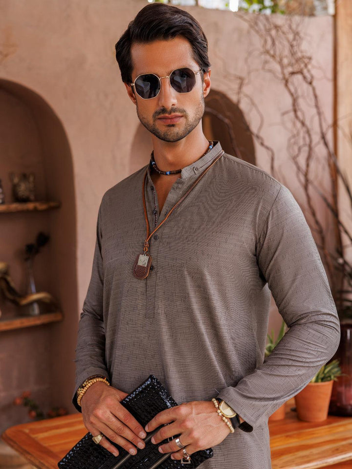 Polyester Brown Kurta - Almirah