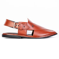 Plain Maroon Peshawari Chappal - J. Junaid Jamshed