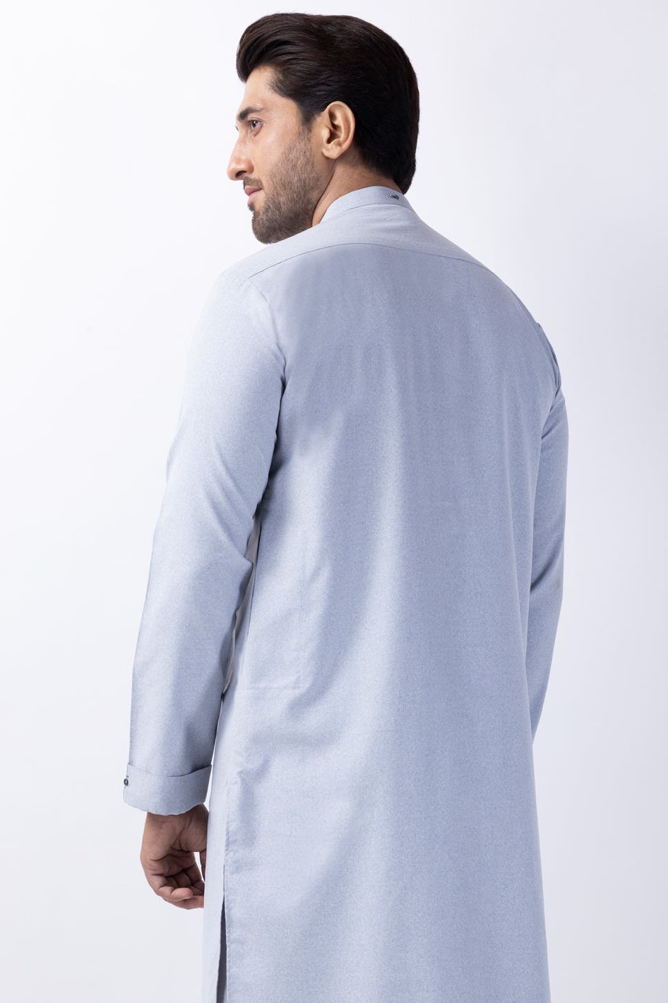 Blended Light Grey Kurta - Almirah