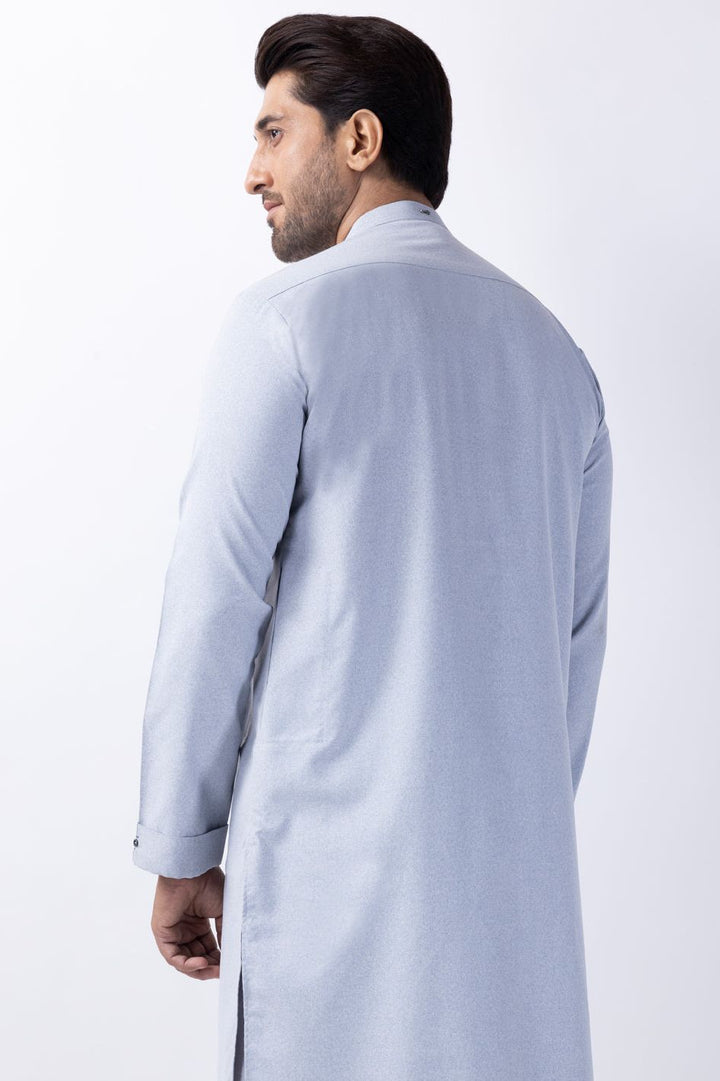 Blended Light Grey Kurta - Almirah