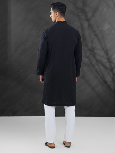 Cotton Black Kurta - Almirah