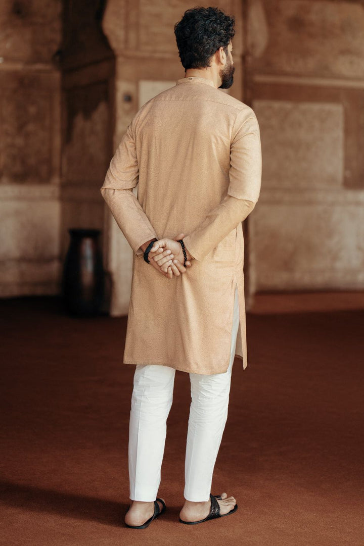 Cotton Light Brown Kurta - Almirah