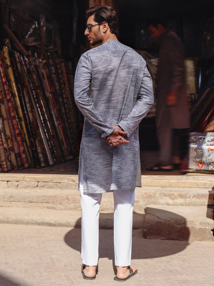 Cotton Grey Kurta - Almirah