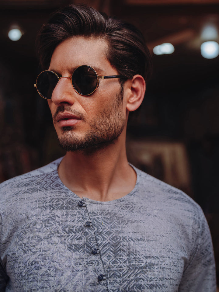 Cotton Grey Kurta - Almirah