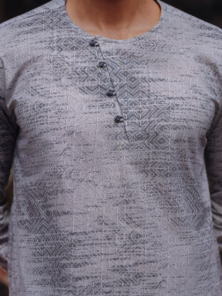 Cotton Grey Kurta - Almirah