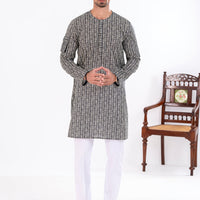Cotton Black Kurta - Almirah