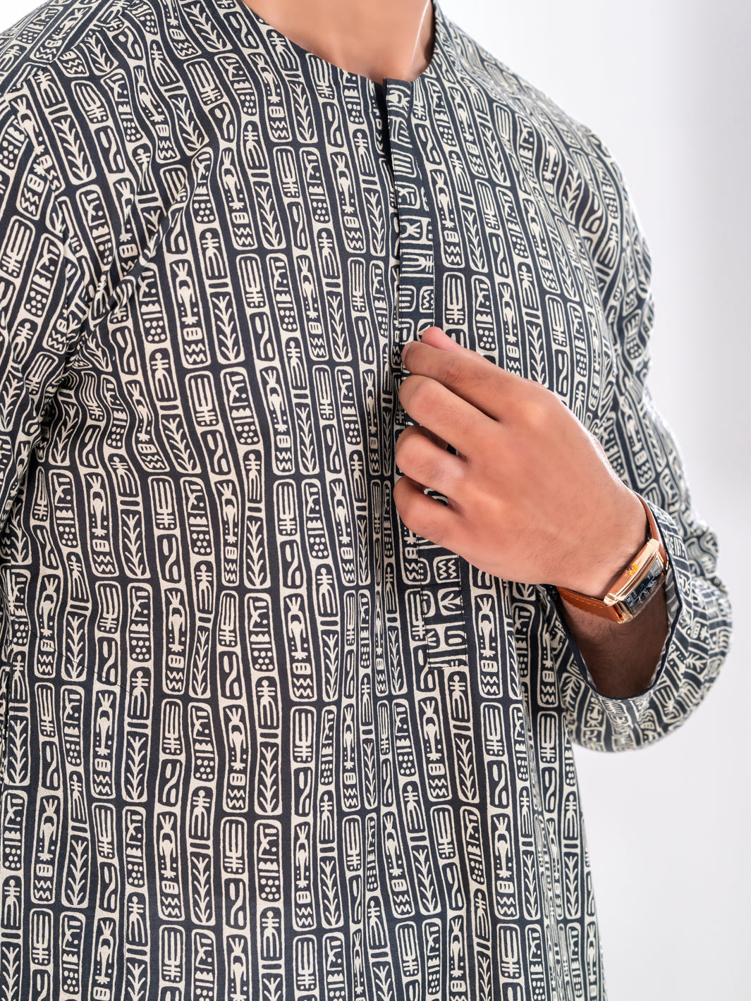 Cotton Black Kurta - Almirah