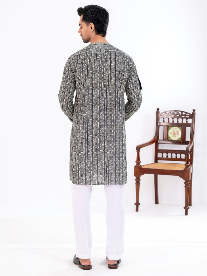 Cotton Black Kurta - Almirah