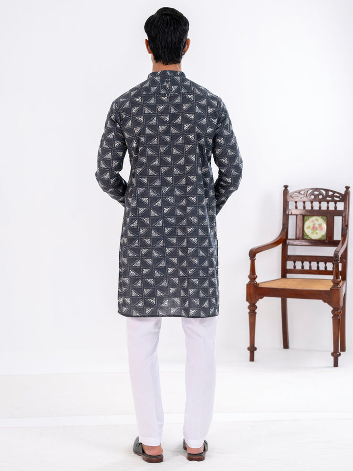 Cotton Black Kurta - Almirah