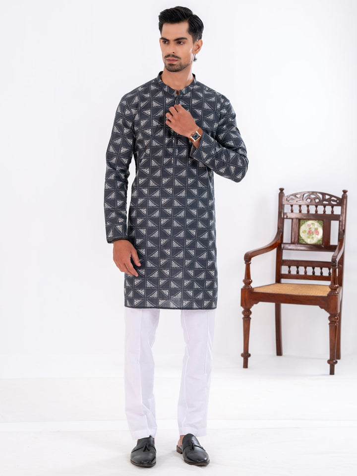 Cotton Black Kurta - Almirah