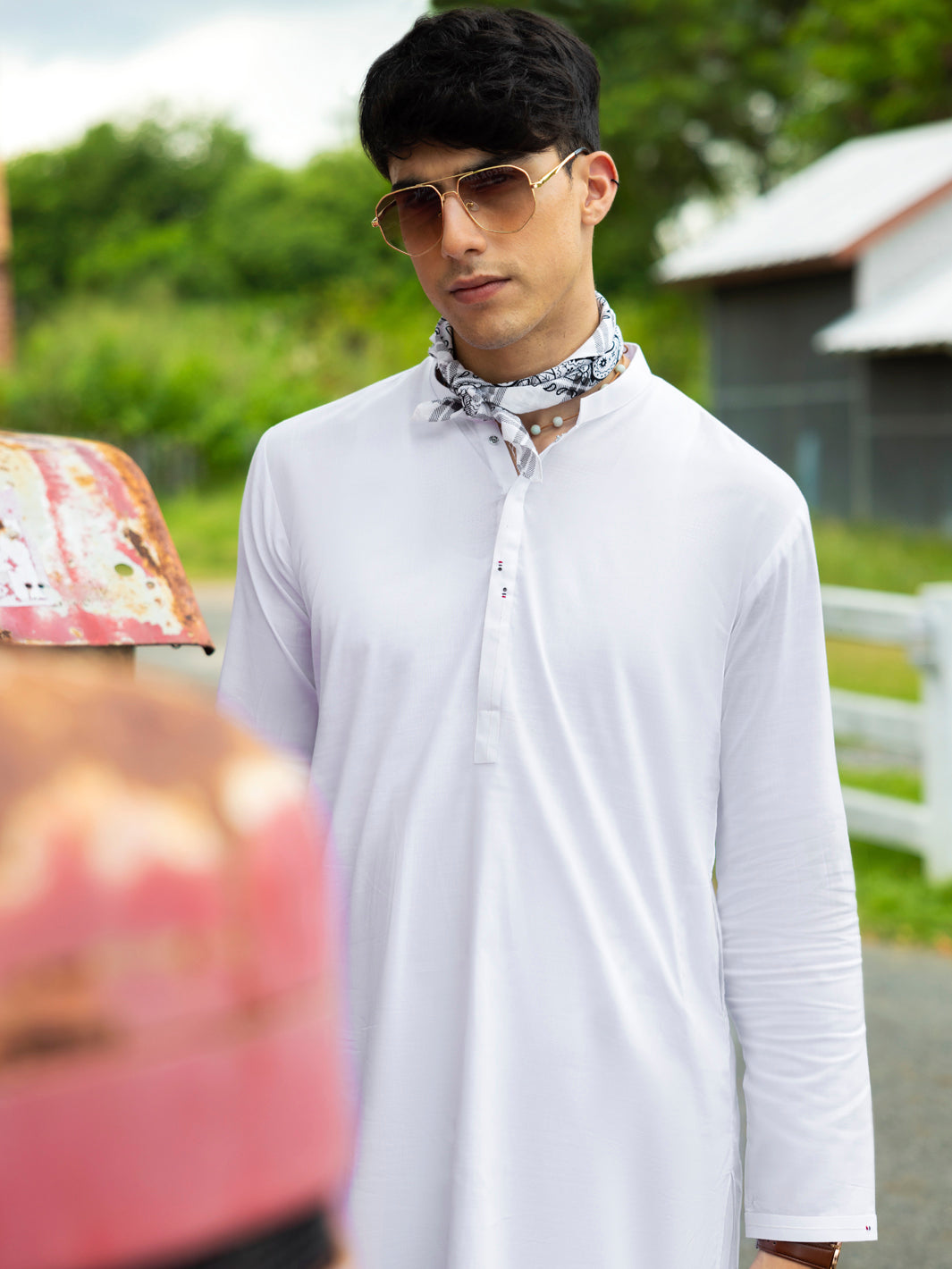 Cotton White Kurta - Almirah