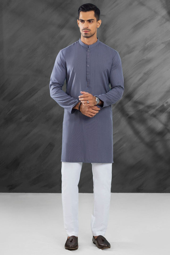 Blended Grey Kurta - Almirah
