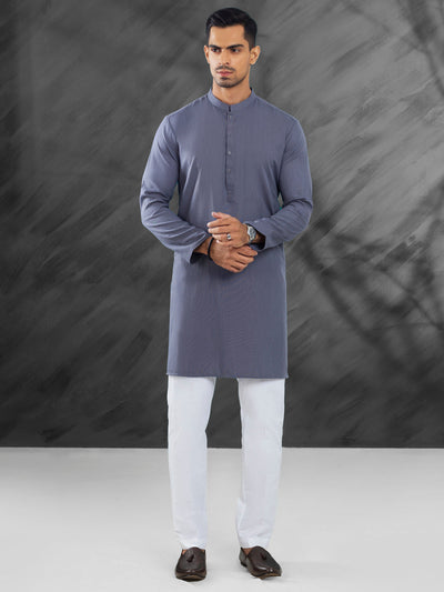 Blended Grey Kurta - Almirah